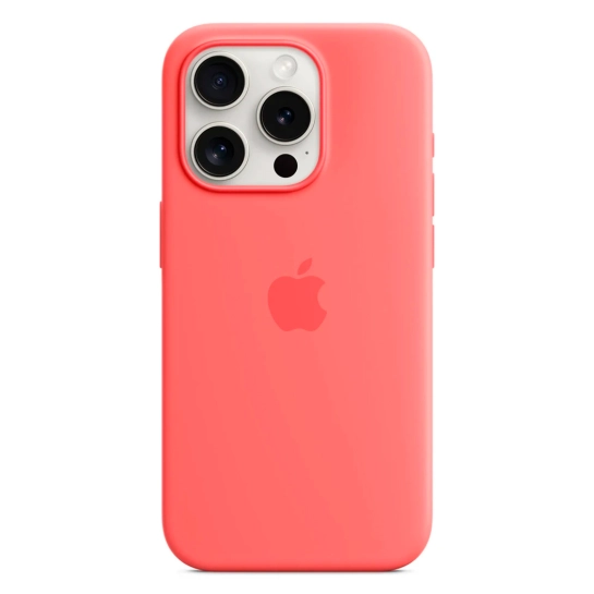 Чохол Apple Silicone Case with MagSafe for iPhone 15 Pro Guava