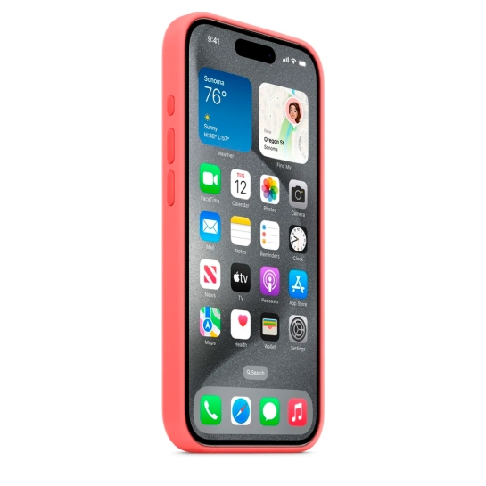 Чехол Apple Silicone Case with MagSafe for iPhone 15 Pro Guava - цена, характеристики, отзывы, рассрочка, фото 3