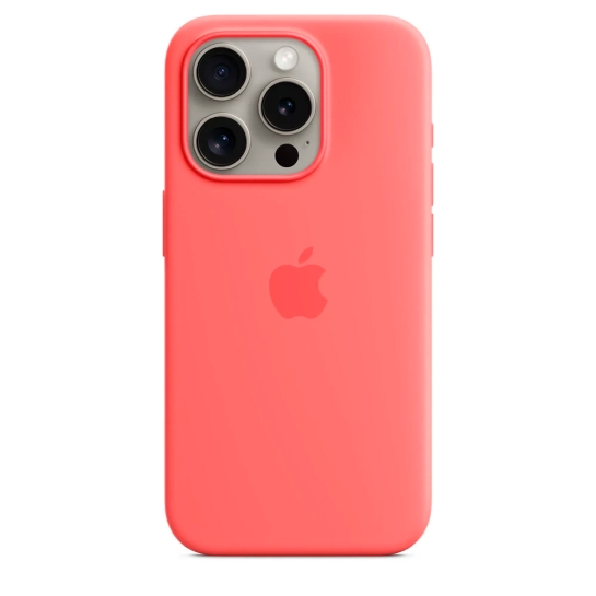 Чохол Apple Silicone Case with MagSafe for iPhone 15 Pro Guava - ціна, характеристики, відгуки, розстрочка, фото 4