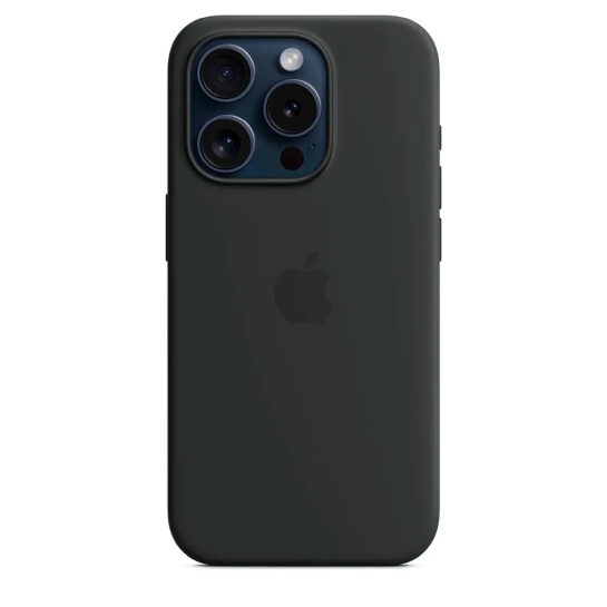 Чехол Apple Silicone Case with MagSafe for iPhone 15 Pro Max Black - цена, характеристики, отзывы, рассрочка, фото 2