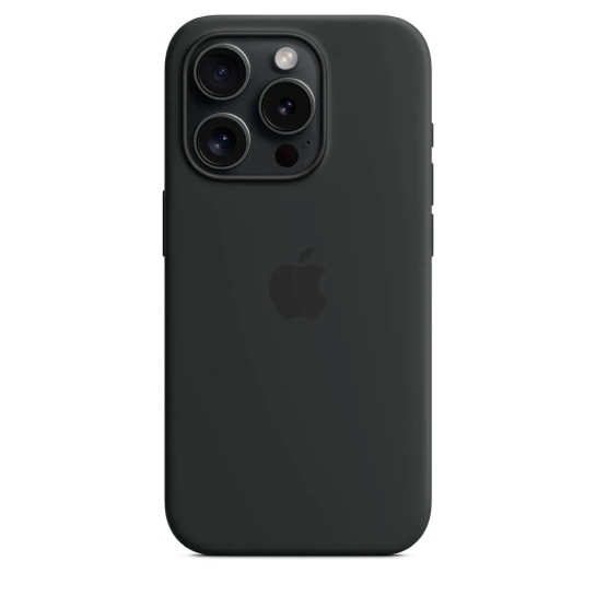 Чехол Apple Silicone Case with MagSafe for iPhone 15 Pro Max Black - цена, характеристики, отзывы, рассрочка, фото 4