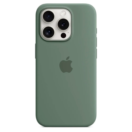 Чехол Apple Silicone Case with MagSafe for iPhone 15 Pro Max Cypress - цена, характеристики, отзывы, рассрочка, фото 1