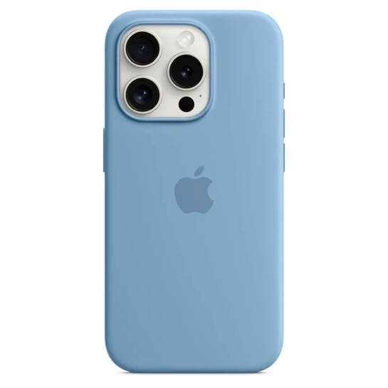Чохол Apple Silicone Case with MagSafe for iPhone 15 Pro Max Winter Blue - ціна, характеристики, відгуки, розстрочка, фото 1