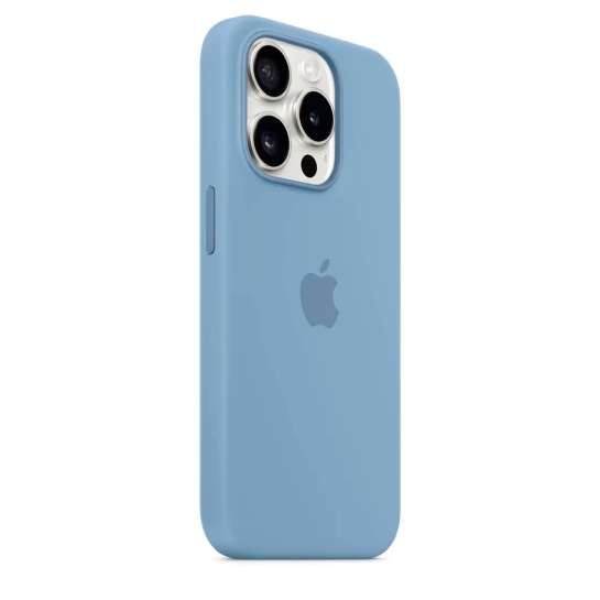 Чехол Apple Silicone Case with MagSafe for iPhone 15 Pro Max Winter Blue - цена, характеристики, отзывы, рассрочка, фото 2