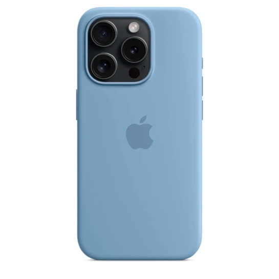 Чохол Apple Silicone Case with MagSafe for iPhone 15 Pro Max Winter Blue - ціна, характеристики, відгуки, розстрочка, фото 6