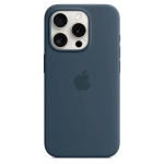 Чехол Apple Silicone Case with MagSafe for iPhone 15 Pro Max Storm Blue