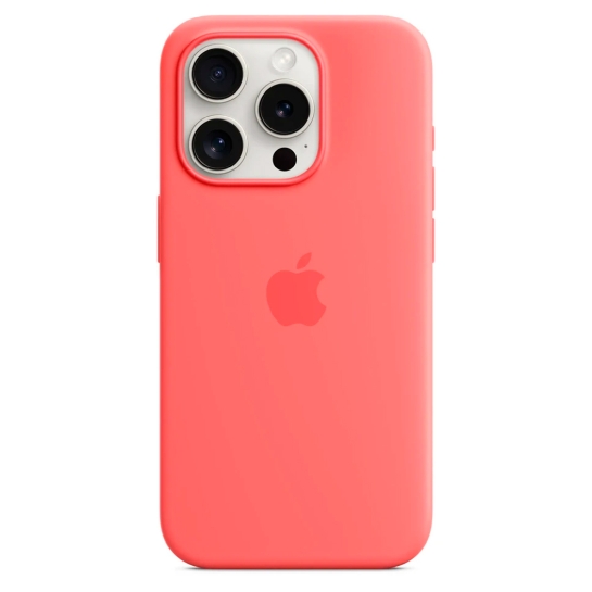 Чехол Apple Silicone Case with MagSafe for iPhone 15 Pro Max Guava - цена, характеристики, отзывы, рассрочка, фото 1