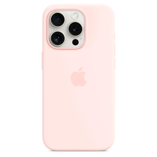Чохол Apple Silicone Case with MagSafe for iPhone 15 Pro Max Light Pink - ціна, характеристики, відгуки, розстрочка, фото 1