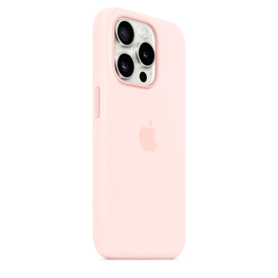 Чохол Apple Silicone Case with MagSafe for iPhone 15 Pro Max Light Pink - ціна, характеристики, відгуки, розстрочка, фото 2