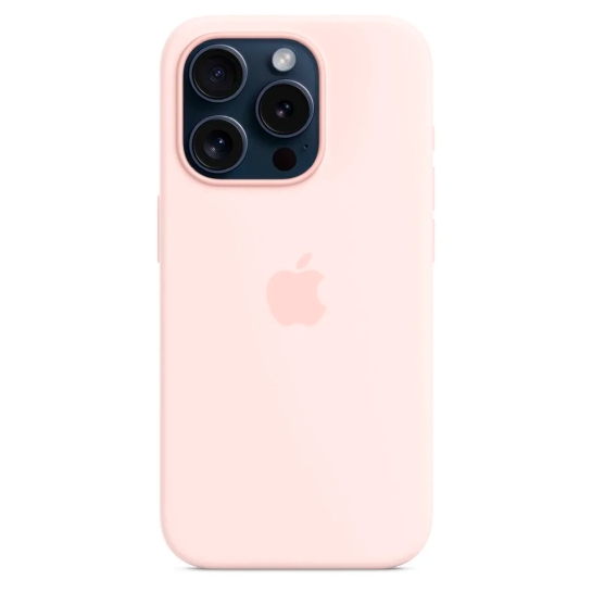 Чохол Apple Silicone Case with MagSafe for iPhone 15 Pro Max Light Pink - ціна, характеристики, відгуки, розстрочка, фото 5