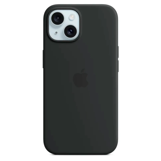 Чехол Apple Silicone Case with MagSafe for iPhone 15 Plus Black