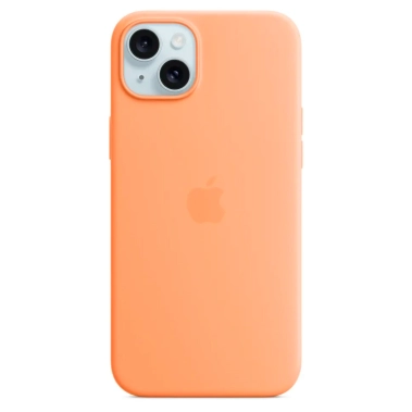 Чехол Apple Silicone Case with MagSafe for iPhone 15 Plus Orange Sorbet - цена, характеристики, отзывы, рассрочка, фото 1