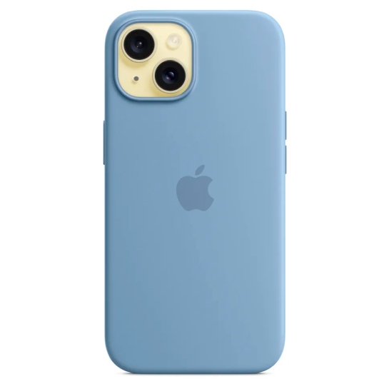 Чохол Apple Silicone Case with MagSafe for iPhone 15 Plus Winter Blue - ціна, характеристики, відгуки, розстрочка, фото 3