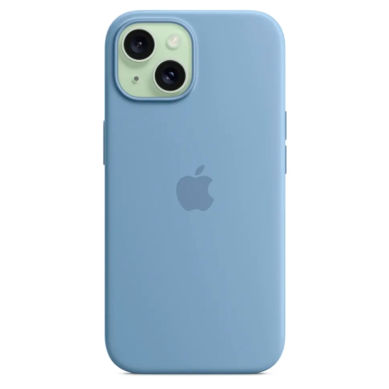 Чохол Apple Silicone Case with MagSafe for iPhone 15 Plus Winter Blue - ціна, характеристики, відгуки, розстрочка, фото 4