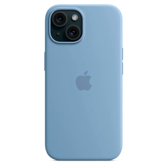 Чехол Apple Silicone Case with MagSafe for iPhone 15 Plus Winter Blue - цена, характеристики, отзывы, рассрочка, фото 5