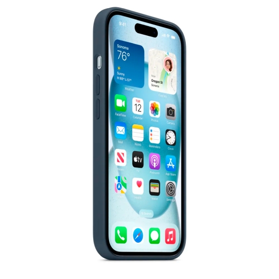 Чохол Apple Silicone Case with MagSafe for iPhone 15 Plus Storm Blue - ціна, характеристики, відгуки, розстрочка, фото 3