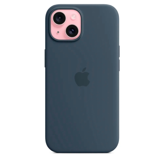Чехол Apple Silicone Case with MagSafe for iPhone 15 Plus Storm Blue - цена, характеристики, отзывы, рассрочка, фото 4