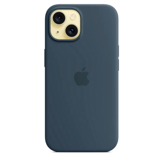 Чехол Apple Silicone Case with MagSafe for iPhone 15 Plus Storm Blue - цена, характеристики, отзывы, рассрочка, фото 5