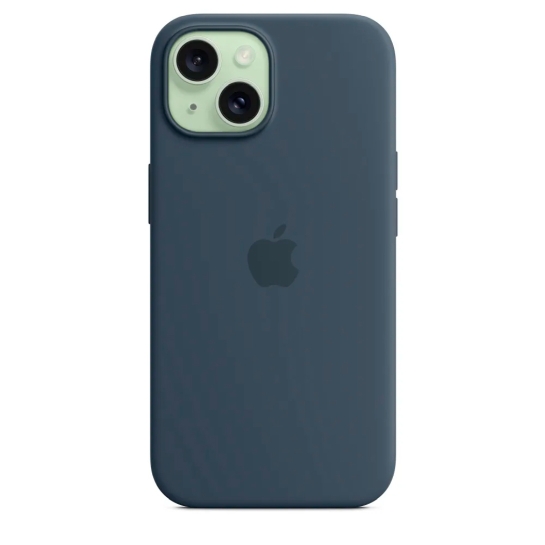 Чохол Apple Silicone Case with MagSafe for iPhone 15 Plus Storm Blue - ціна, характеристики, відгуки, розстрочка, фото 6