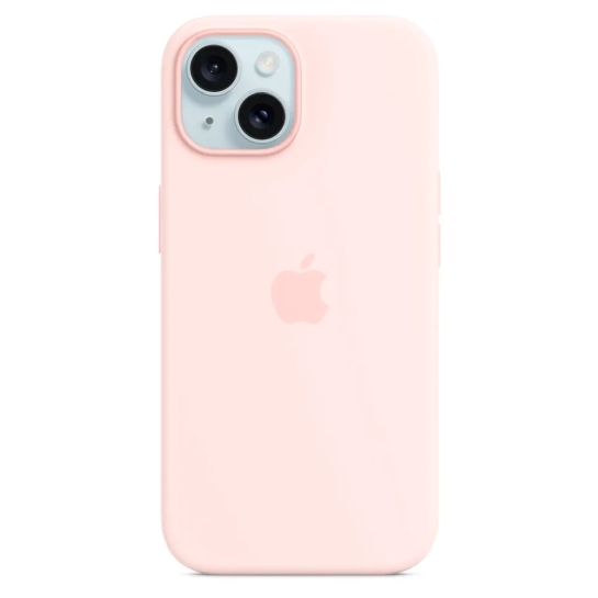 Чохол Apple Silicone Case with MagSafe for iPhone 15 Plus Light Pink - ціна, характеристики, відгуки, розстрочка, фото 1