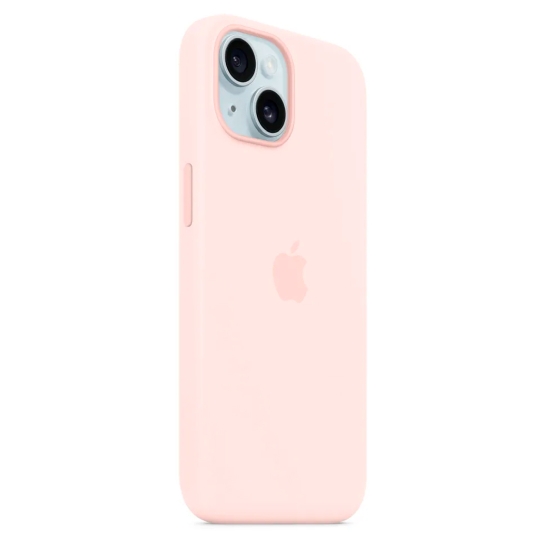 Чехол Apple Silicone Case with MagSafe for iPhone 15 Plus Light Pink - цена, характеристики, отзывы, рассрочка, фото 2