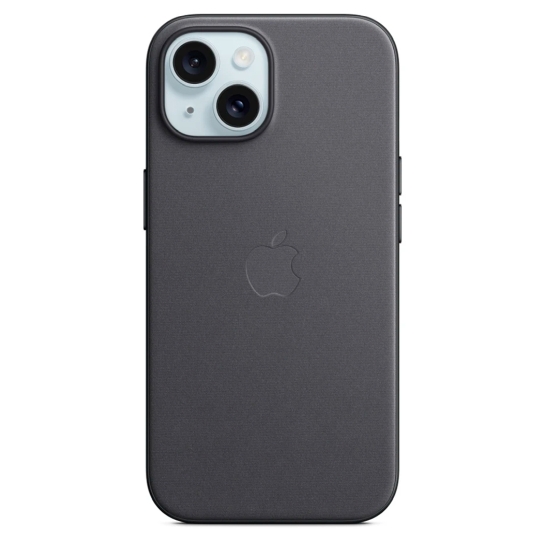 Чохол Apple FineWoven Case with MagSafe for iPhone 15 Plus Black - ціна, характеристики, відгуки, розстрочка, фото 1