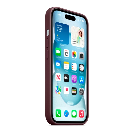 Чохол Apple FineWoven Case with MagSafe for iPhone 15 Plus Mulberry - ціна, характеристики, відгуки, розстрочка, фото 3