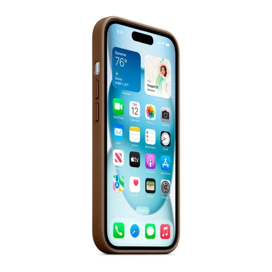 Чохол Apple FineWoven Case with MagSafe for iPhone 15 Plus Taupe - ціна, характеристики, відгуки, розстрочка, фото 3