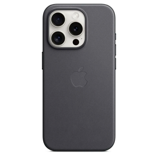 Чехол Apple FineWoven Case with MagSafe for iPhone 15 Pro Max Black - цена, характеристики, отзывы, рассрочка, фото 1
