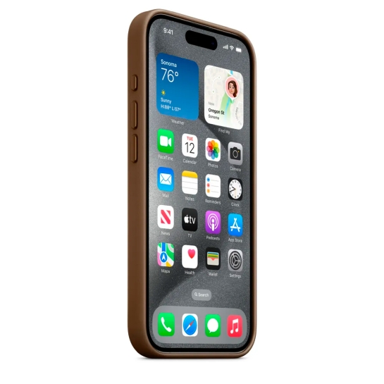 Чохол Apple FineWoven Case with MagSafe for iPhone 15 Pro Max Taupe - ціна, характеристики, відгуки, розстрочка, фото 3