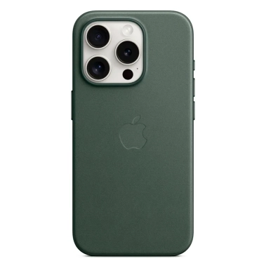 Чехол Apple FineWoven Case with MagSafe for iPhone 15 Pro Evergreen - цена, характеристики, отзывы, рассрочка, фото 1