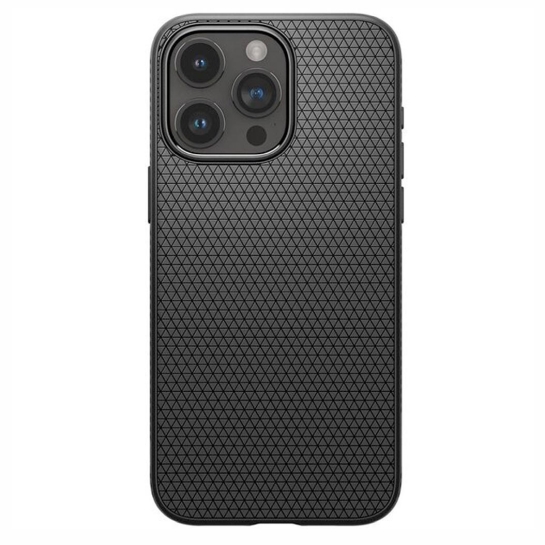 Чехол Spigen Liquid Air for iPhone 15 Pro Max Matte Black - цена, характеристики, отзывы, рассрочка, фото 1
