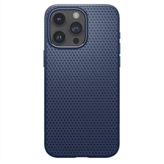 Чехол Spigen Liquid Air for iPhone 15 Pro Max Navy Blue - цена, характеристики, отзывы, рассрочка, фото 1