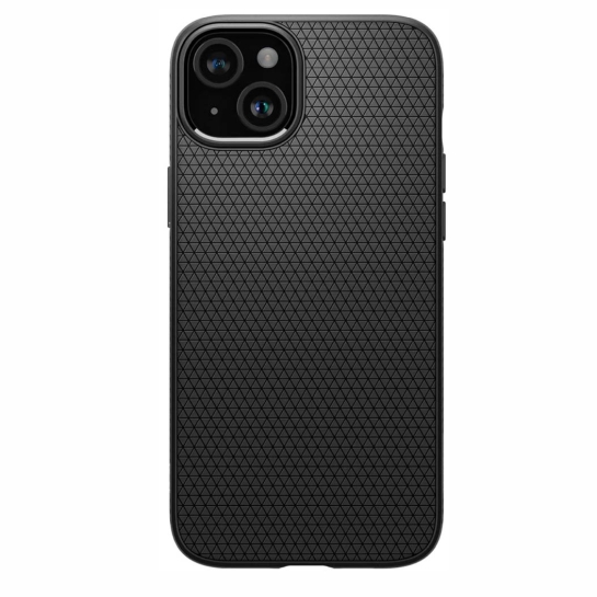 Чехол Spigen Liquid Air for iPhone 15 Plus Matte Black - цена, характеристики, отзывы, рассрочка, фото 1
