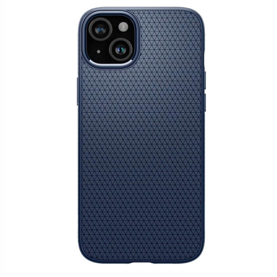 Чехол Spigen Liquid Air for iPhone 15 Plus Navy Blue - цена, характеристики, отзывы, рассрочка, фото 1