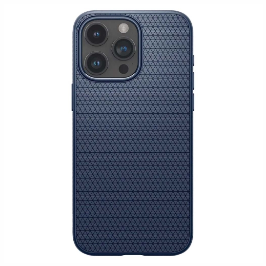 Чехол Spigen Liquid Air for iPhone 15 Pro Navy Blue - цена, характеристики, отзывы, рассрочка, фото 1