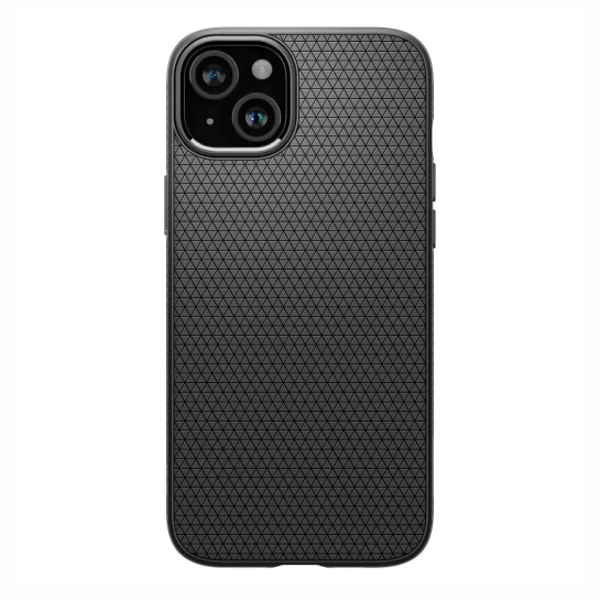 Чохол Spigen Liquid Air for iPhone 15 Matte Black - ціна, характеристики, відгуки, розстрочка, фото 1