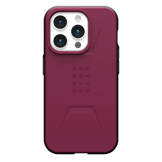 Чохол UAG Civilian Magsafe for iPhone 15 Pro Bordeaux - ціна, характеристики, відгуки, розстрочка, фото 1