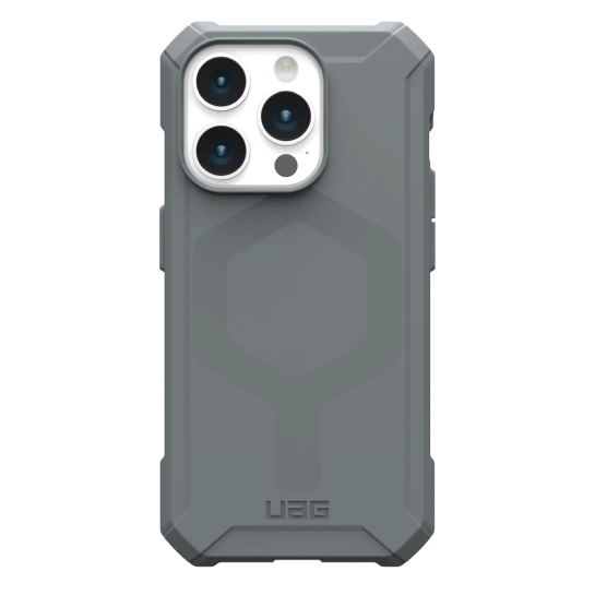 Чохол UAG Essential Armor Magsafe for iPhone 15 Pro Silver - ціна, характеристики, відгуки, розстрочка, фото 1
