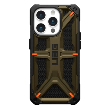 Чехол UAG Monarch for iPhone 15 Pro Kevlar Elemental Green - цена, характеристики, отзывы, рассрочка, фото 1