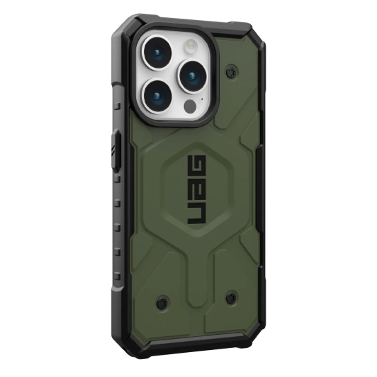 Чехол UAG Pathfinder Magsafe for iPhone 15 Pro Olive Drab - цена, характеристики, отзывы, рассрочка, фото 3