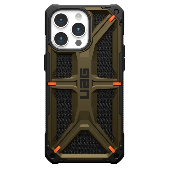 Чехол UAG Monarch for iPhone 15 Pro Max Kevlar Elemental Green - цена, характеристики, отзывы, рассрочка, фото 1