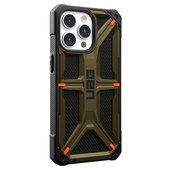Чехол UAG Monarch for iPhone 15 Pro Max Kevlar Elemental Green - цена, характеристики, отзывы, рассрочка, фото 3