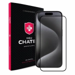 Стекло +NEU Chatel Corning Gorilla Glass with Mesh for iPhone 15 Pro Max Front Black