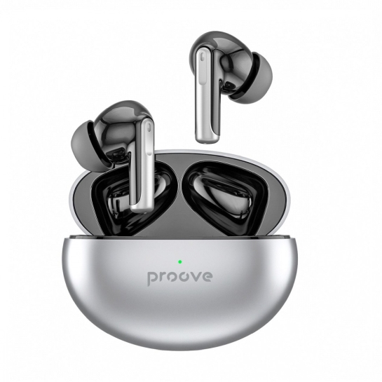Бездротові навушники Proove Thunder Buds TWS with ANC Silver - ціна, характеристики, відгуки, розстрочка, фото 2