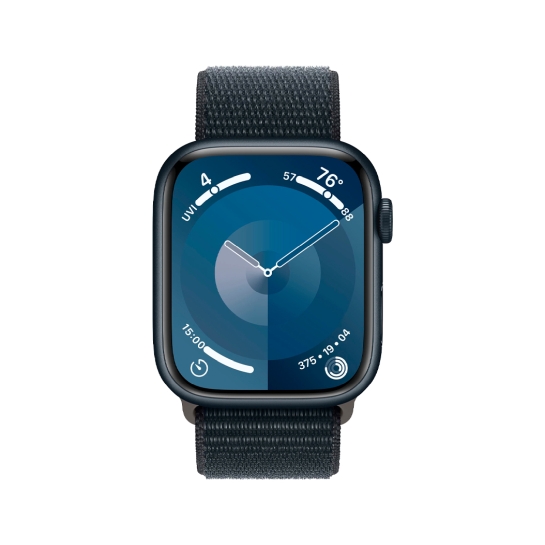 Apple Watch 9 41mm Midnight Aluminum Case with Midnight Sport Loop - ціна, характеристики, відгуки, розстрочка, фото 2