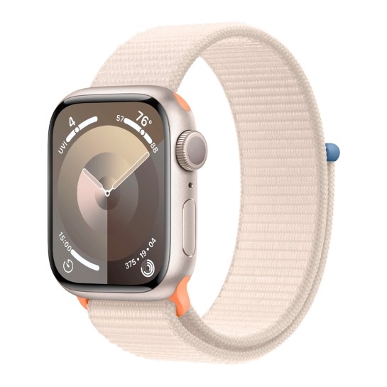 Apple Watch 9 45mm Starlight Aluminum Case with Starlight Sport Loop - ціна, характеристики, відгуки, розстрочка, фото 1