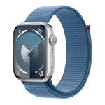 Apple Watch 9 45mm Silver Aluminum Case with Winter Blue Sport Loop