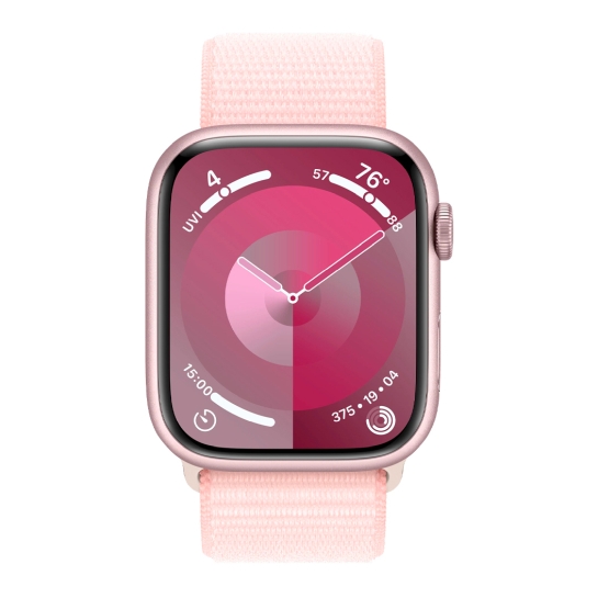 Apple Watch 9 45mm Pink Aluminum Case with Light Pink Sport Loop - ціна, характеристики, відгуки, розстрочка, фото 2