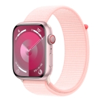 Apple Watch 9 + LTE 45mm Pink Aluminum Case with Light Pink Sport Loop